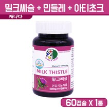 밀크씨슬 민들레 아티초크 추출물 분말 캡슐 간건강 영양제 실리마린 간기능 개선제 간보조제 비타민 철분 칼슘 캐나다 건강기능식품, 30g, 1개입