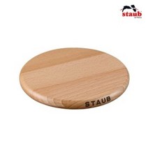 스타우브 꼬꼬떼 원형 원목 자석 냄비받침대 16cm