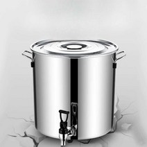 업소용 육수통 국통 물통 수도꼭지 있는 스테인리스 곰솥 대용량 들통, 직경 30 높이 40 용량 25리터