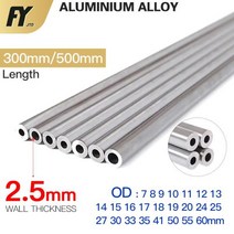 알루미늄 아연 사각 파이프 FUYI 25mm 두께 760mm OD 스트레이트 300mm 500mm 긴 원형 6063 합금 튜브, OD 32 x ID 27mm+500mm, OD 32 x ID 27mm+500mm