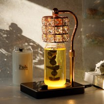 캔들백화점 비염 실내정화에 도움이되는 유칼립투스 에센셜 아로마 캔들+루시드 캔들워머 세트, 루시드(로즈골드 블랙)+리얼 유칼립투스460g세트