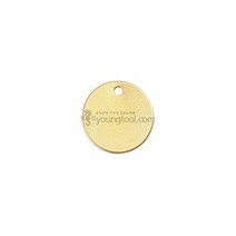 14k 옐로우 골드필드 각인용 원판장식 9mm 1개입 비즈, 단품