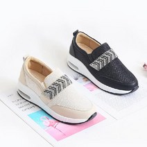 슈런 여자 나이츠 키높이 에어 슬립온 키높이 스니커즈 미끄럼방지 6cm