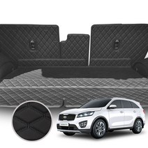 메이튼 더뉴쏘렌토 트렁크매트 차박매트, 스피커무, 블랙/블랙JB_048, 올뉴/더뉴쏘렌토 7인승