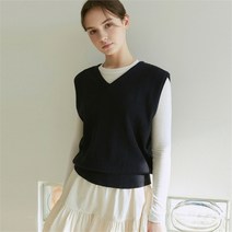 얀써틴 YAN13 RIP V KNIT VEST_NAVY (6663934)