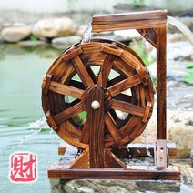 나무 물레방아 분수 폭포 정원 조경 연못 인테리어, 지름 60cm (배수펌프송수관)