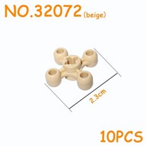 하이테크닉 MOC 기술 부품 기어 벌크 브릭 DIY 하이테크 블록 모든 브랜드 호환, 32072-베이지-10개입