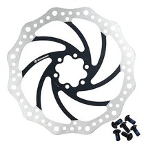 Boenoea 자전거 디스크 브레이크 로터 140mm 160mm 180mm 203mm 자전거 로터 MTB 산악 로드 바이크 BMX용 6볼트 포함, 2.Black