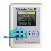 다기능 테스터 LCR-TC1 트랜지스터 테스터 TFT 다이오드 3극관 커패시턴스 측정기 NPN PNP MOSFET 포켓 컬러풀 디스플레이, 보여진 바와 같이, 하나