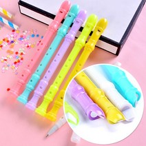 리코더볼펜 선물용 잘써지는 귀여운 피리 볼펜 특이한 학용품 펜 선물 파스텔 리코더 중성펜, 1. 핑크