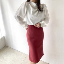 네모 여성용 숄더버튼 블라우스