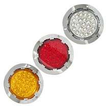 LED테일램프 크롬캡 대형트레일러 LED원형테일램프 트레일러특장차, 12V백색LED파워저항