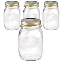 보르미올리 콰트로 밀폐 유리병, 500ml, 4개