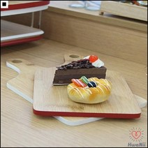 푸드스타일리스트 감성소품 카페조리도구 원데이클래스 원목손잡이도마 나무손잡이도마, 화이트
