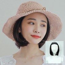 가발매니아 벌룬단발 23cm 항암모자가발 (형상기억인모) 여자항암모자가발 분리형, 내츄럴브라운 사이즈 53