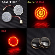 할리 커스텀 튜닝 라이트 2quot Bullet style 1157 led 파츠 호환품, 한 쌍의 빛, 1개