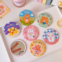 싸다구 손거울 미니 KK 255 휴대용 캐릭터, 3.딸기곰