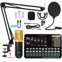 전문 콘덴서 마이크 BM 800 무선 블루투스 V10 프로 사운드 카드 PC 컴퓨터 전화 가라오케 라이브 노래 게, Silve BM800 V10XPRO