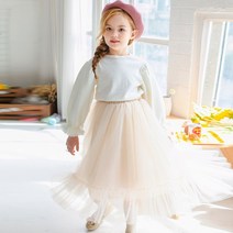 노블엔젤 여아용 프릴 롱 튜튜 스커트 No 40