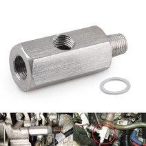 차량용 압력 센서 스테인레스 스틸 183939 bspt oil pressure sensor tee to npt 어댑터 터보 피드 라인 게이지 t