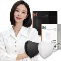 1300k [누이누아] KF94 새부리형 덴탈 이주빈 마스크 귀안아픈 25매, 블랙랙, M