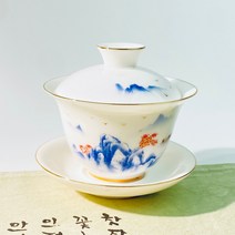 백자 산수화 개완 개완 개합잔 찻잔 140ml _ 2301013EA, 쿠팡 본상품선택