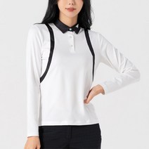 봄가을 골프웨어 기능성 화이트 카라티 야외 인도어 티업 골프장 스크린골프