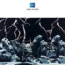 아쿠아시스템 어항 백스크린 필름 (바위와 유목) 49*30 단위