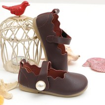 아동용 여아 진주 플랫 구두 z0291z