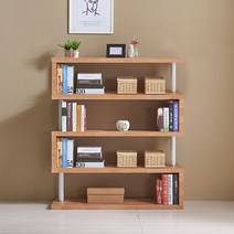 A229 (ㄹ) 4단 책장 4colors(착불), 색상:메이플