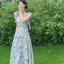 드레스 원피스대여 세련되고 우아한 빈티지 보헤미안 스타일 여름 여성용 생일 포멀 롱 럭셔리 꽃