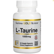 캘리포니아골드뉴트리션 L 타우린 1 000mg 베지 60정, 1개, 기본