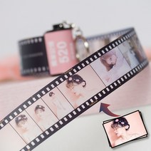 친구 선물 영화 앨범 맞춤형 영화 키 체인 사진주문제작 감성 팝아트 초상화 캐리커쳐 20대 여자친구 커플 부모님 생일 기념일 선물, 분홍
