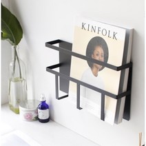 거실정리 자석부착 잡지수납 철제선반 잡지보관 철재, 화이트