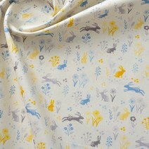 바느질 취미 섬유 패브릭 원단 순수 코튼 원단 DIY 토끼 민들레 인쇄 일반 천 미터, 01 D 3_01 0.5mX1.4m
