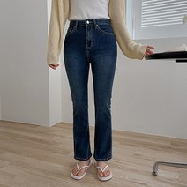 바잉몰 여성 [빅사이즈~3XL] 애착템 히든밴딩 세미부츠컷 스판 데님 팬츠 -4color