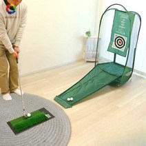 골프연습망 홈 골프망 그물망 미니 골프장 칩샷 녹색, 패드 TR-408