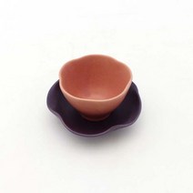 달소금 핸드메이드 도자기 무광 꽃잎 찻잔세트-딥퍼플SET, 딥퍼플SET
