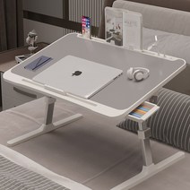 회전책상 이동식 사이드 테이블 컴퓨터 기숙사 좁은방 책상 접이식, 업그레이드-그레이