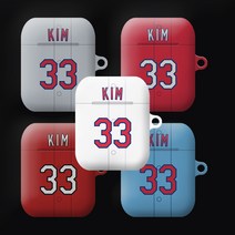 와우박스 주문제작 2021시즌 메이저리그 세인트루이스 카디널스 김광현 싸인 야구 유니폼 에어팟 버즈 무선 이어폰 케이스, 무광 하드케이스, 에어팟 3세대