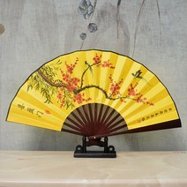 접이식 차이나 남성 비단부채 주문제작 클래식 선풍기 에어 화이트 포토 댄스 일용 선물 793224843, 1, 와인색 10 인치 희영문