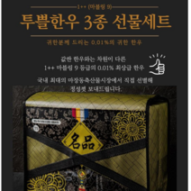 마장축산물시장 직배송 1++ 투뿔 마블링9 최상급 한우 설 선물세트 1kg