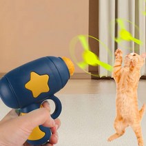고양이 개 장난감 비행 접시 투석기 스핀건 동물 용품, 럭셔리 옐로우 프리스비 건 패키지