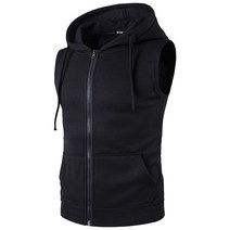 Makone 남자니트조끼 남성 지퍼 포켓형 니트 후드 조끼 men sweat casual hooded vest