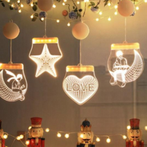 지니홀딩스 로맨틱 LED 무드등 아이방 조명 걸이형 무드등 모빌조명 샵 가게 창문 조명 인테리어 조명 취침등 수유등, 날개