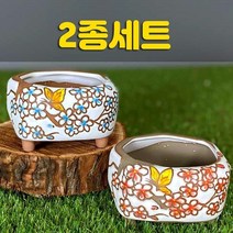 다육맘 수제화분 꽃담분5, 2종세트