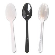 일회용 숟가락 100개 개별포장 색상선택, 검정(개별포장)