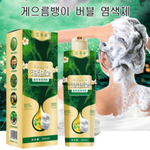 일본염색약 머리염색 강소예의 화이트 헤어 컬러링 폼 화학성분이 들어가지 않은 순수 식물성 염료, 300mL, 짙은 갈색, 1개