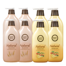 해피바스 내추럴 정말 촉촉/순한 바디워시 900G, 순한 4개+촉촉 4개