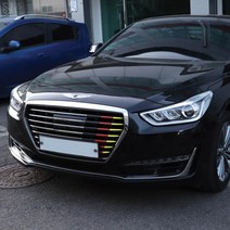 JS automotive 제네시스EQ900 튜닝 그릴커버 라디에이터 3색국기 DIY랩핑 스티커 데칼시트지 패널 외관 인테리어 용품, 프랑스(운전석)